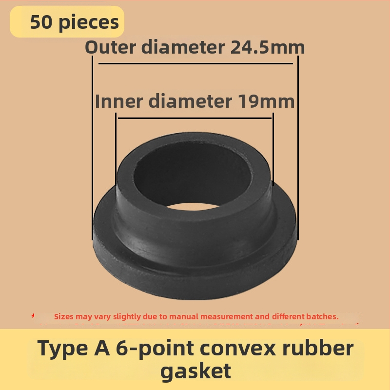 Σετ στεγανοποιητικών ελαστικών δαχτυλιδιών για μίξερ ντους, 6 τεμάχια, καουτσούκ, για κρύο και ζεστό νερό, μοντέρνο μινιμαλιστικό στυλ