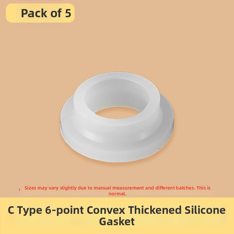 Σετ στεγανοποιητικών ελαστικών δαχτυλιδιών για μίξερ ντους, 6 τεμάχια, καουτσούκ, για κρύο και ζεστό νερό, μοντέρνο μινιμαλιστικό στυλ