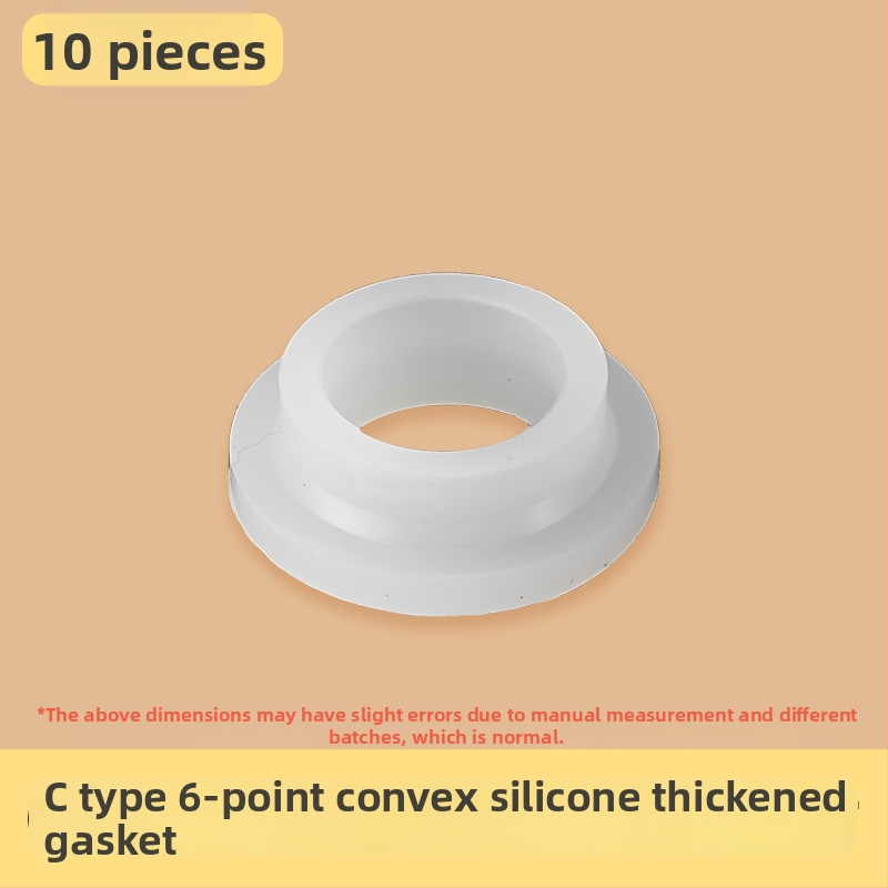 Σετ στεγανοποιητικών ελαστικών δαχτυλιδιών για μίξερ ντους, 6 τεμάχια, καουτσούκ, για κρύο και ζεστό νερό, μοντέρνο μινιμαλιστικό στυλ