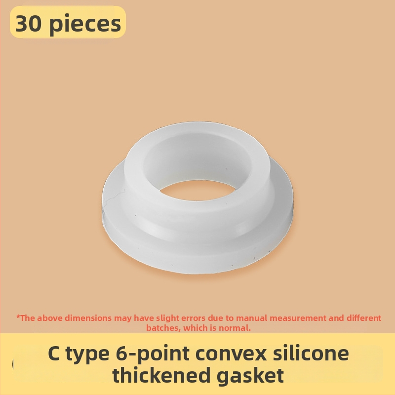 Σετ στεγανοποιητικών ελαστικών δαχτυλιδιών για μίξερ ντους, 6 τεμάχια, καουτσούκ, για κρύο και ζεστό νερό, μοντέρνο μινιμαλιστικό στυλ