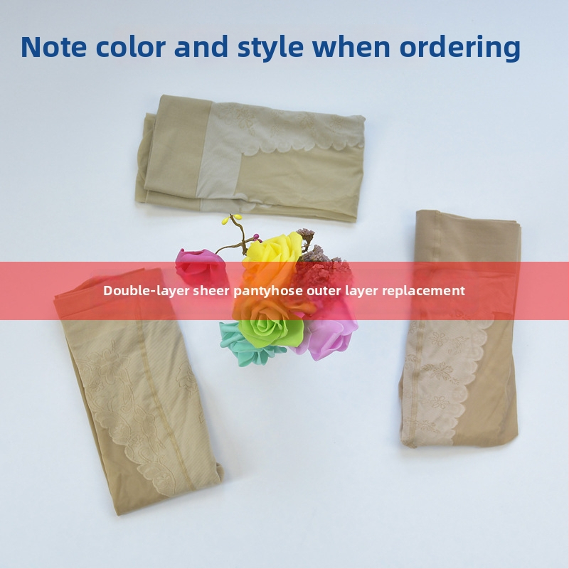 Nylon harisnya, egységes minta, bikini kivágás, vastagított, szexi stílus