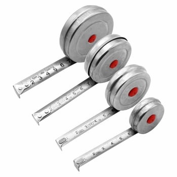 Класическа стоманена ролетка, стоманена ролетка с железен корпус, студентска ролетка, малка ролетка от неръждаема стомана, 1-5 метра