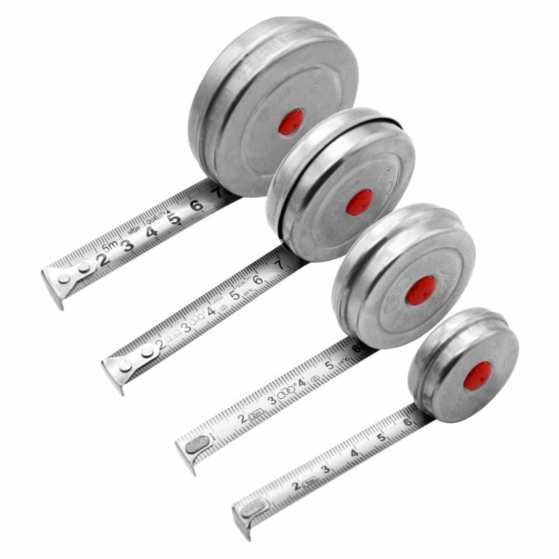 Класическа стоманена ролетка, стоманена ролетка с железен корпус, студентска ролетка, малка ролетка от неръждаема стомана, 1-5 метра