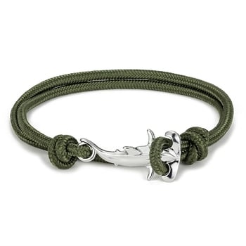 Brățară japoneză cu rechin-ciocan în stil oceanic, cu frânghie impermeabilă multistrat, potrivită pentru studenți, cupluri și accesorii de plajă