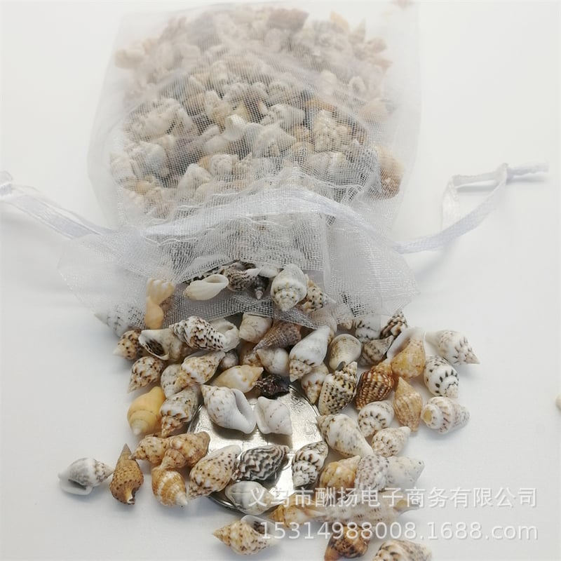 Трансгранични горещи продажби - 50 г естествени миди и просо охлюви „Направи си сам“ бутилка за дрифт, материал за океански бутилки, декорация на аквариум