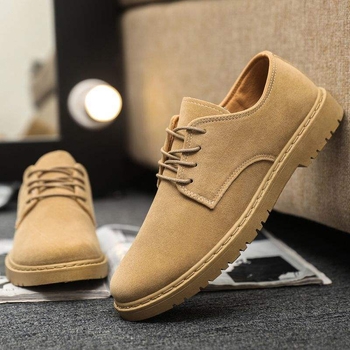 Új Férfi Formális Bőr Cipő Brit Stílusú Khaki, Puha Bőr Rugós Martin Cipő, Üzleti Oxford Cipők