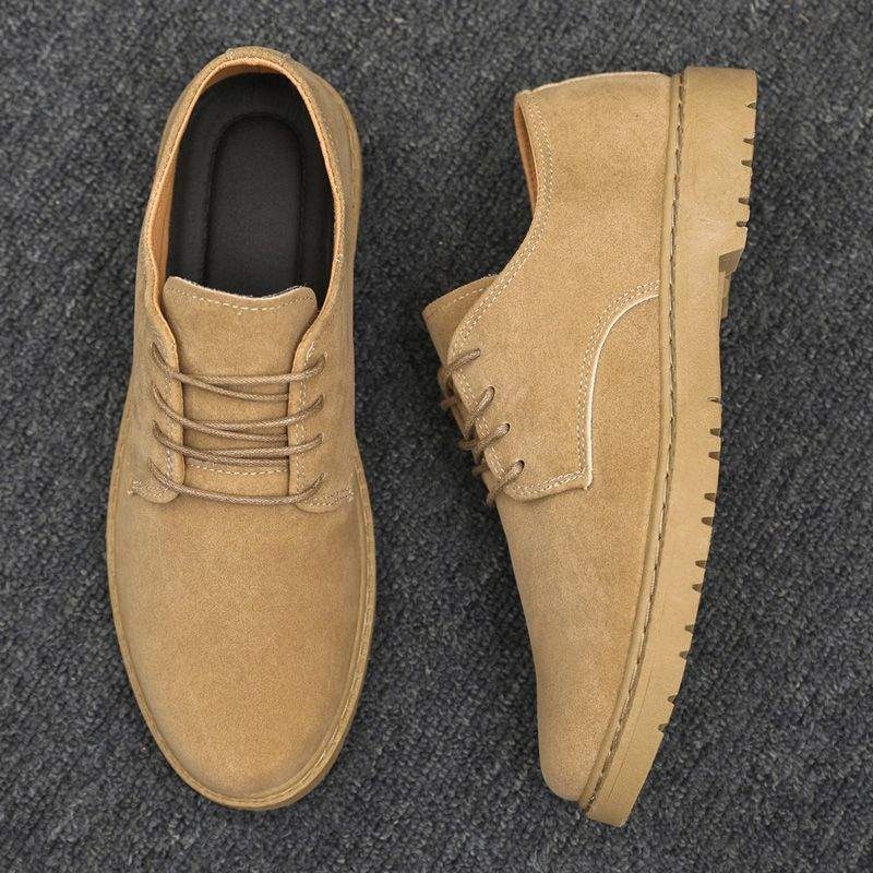 Új Férfi Formális Bőr Cipő Brit Stílusú Khaki, Puha Bőr Rugós Martin Cipő, Üzleti Oxford Cipők