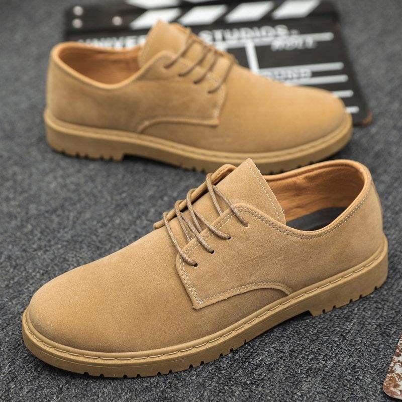 Új Férfi Formális Bőr Cipő Brit Stílusú Khaki, Puha Bőr Rugós Martin Cipő, Üzleti Oxford Cipők