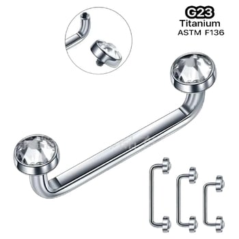F136 титаниева правоъгълна чешка бормашина вътрешна основа за зъбен имплант двустранен винт за ключица G23 титаниева сплав орнамент за пункция