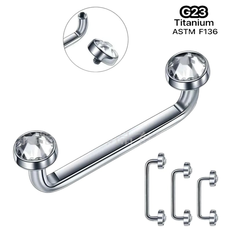 F136 титаниева правоъгълна чешка бормашина вътрешна основа за зъбен имплант двустранен винт за ключица G23 титаниева сплав орнамент за пункция