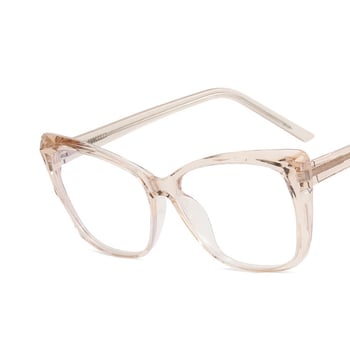 Ochelari de citit tip ochi de pisică, rășină optică anti-lumină albastră, stil european și american, ferulă TR90, brațe cu arc la modă