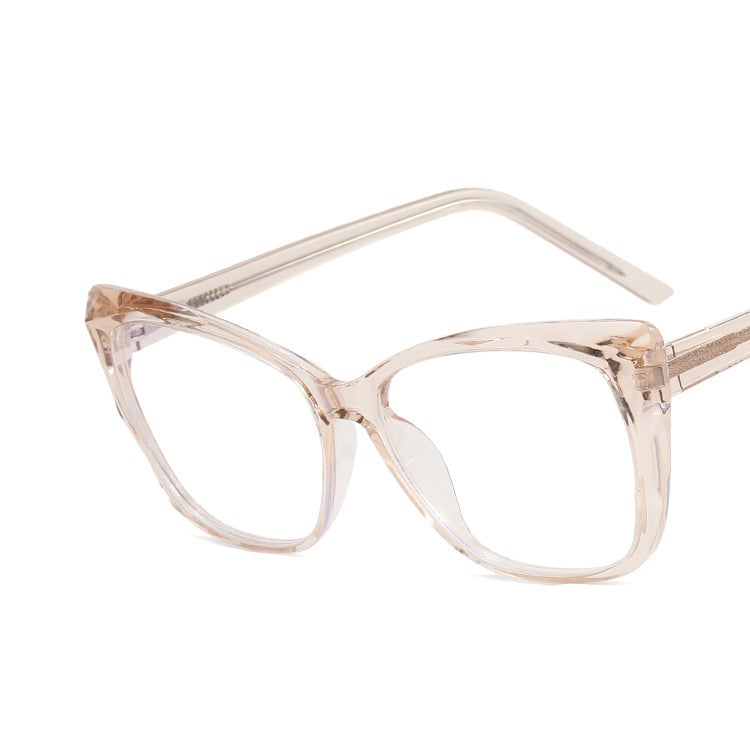 Ochelari de citit tip ochi de pisică, rășină optică anti-lumină albastră, stil european și american, ferulă TR90, brațe cu arc la modă