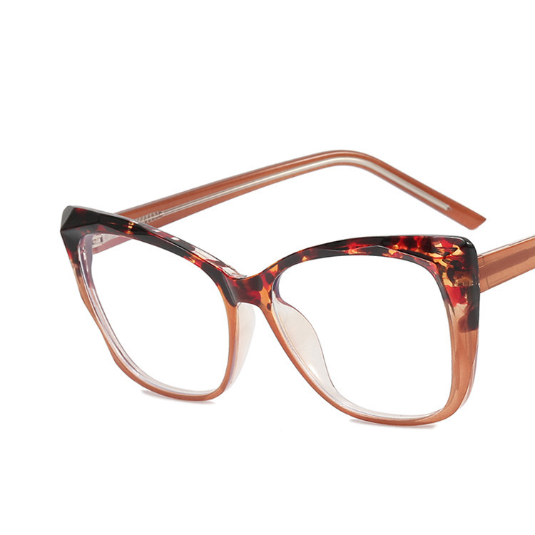 Ochelari de citit tip ochi de pisică, rășină optică anti-lumină albastră, stil european și american, ferulă TR90, brațe cu arc la modă