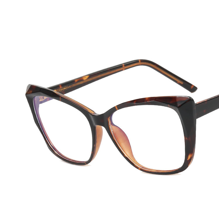 Ochelari de citit tip ochi de pisică, rășină optică anti-lumină albastră, stil european și american, ferulă TR90, brațe cu arc la modă