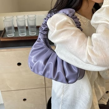 Нова чанта Cloud за жени 2026, пролет/лято, луксозна плисирана чанта за подмишници, модерна нишова чанта/чанта за рамо (чанта тип кнедли)