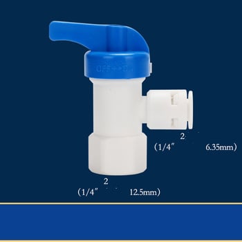 2-bodový rýchlopripojovací guľový ventil pre čističky vody, 2-bodový rýchlopripojovací guľový ventil pre čističky vody s reverznou osmózou, prepínač pre vodné filtre, dávkovače vody, ventily.