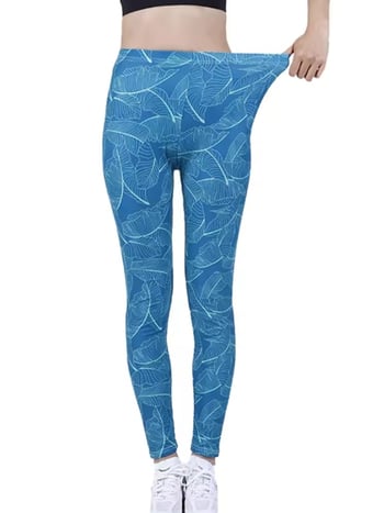 Нови трансгранични европейски и американски стил 3D принтирани йога панталони за жени, повдигащи бедрата, прилепнали спортни клинове, модерни фитнес панталони