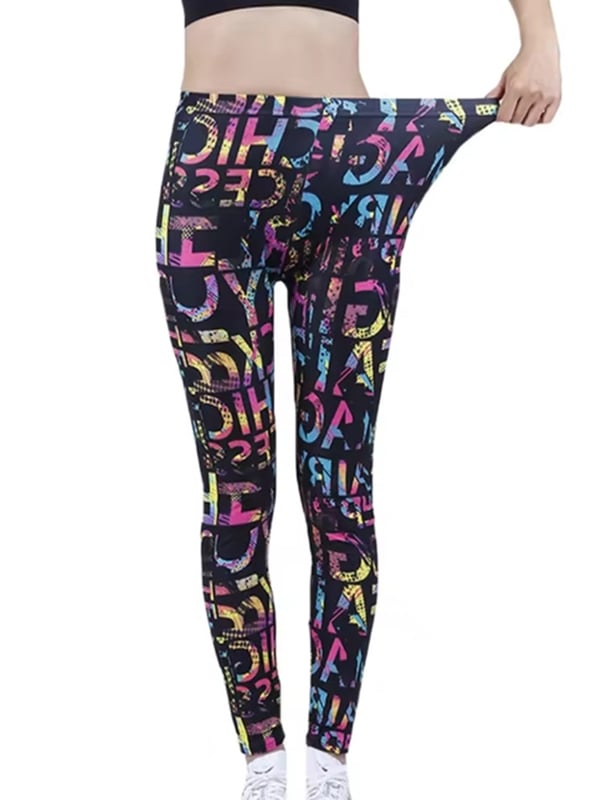 Нови трансгранични европейски и американски стил 3D принтирани йога панталони за жени, повдигащи бедрата, прилепнали спортни клинове, модерни фитнес панталони