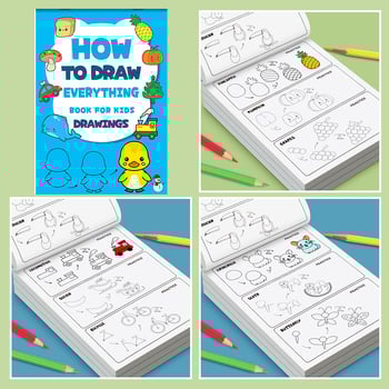 Трансгранична детска проста рисунка за начинаещи в предучилищна възраст стъпка по стъпка книга за рисуване в детска градина бебе просветление драскулка книга за оцветяване