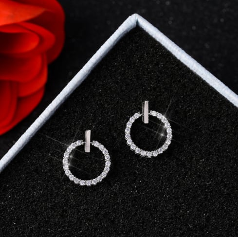 Cercei din argint pentru femei, stil nou la modă pentru vara 2025, simpli și mici, design popular