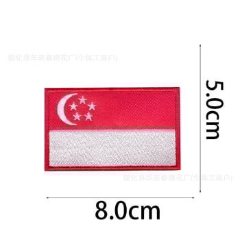 Велкро бродерия със световно знаме, платнена лепенка за бродерия със мексиканско знаме, лепенка за значка за морал с горещо лепило