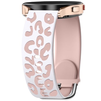 Съвместим със Samsung Galaxy Watch 6/7/5/4 с релефна леопардова каишка от силикон, Huawei е дишащ и стилен.