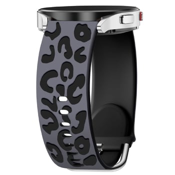 Съвместим със Samsung Galaxy Watch 6/7/5/4 с релефна леопардова каишка от силикон, Huawei е дишащ и стилен.