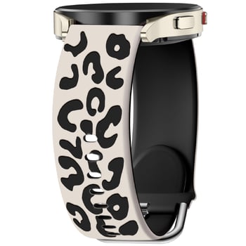 Съвместим със Samsung Galaxy Watch 6/7/5/4 с релефна леопардова каишка от силикон, Huawei е дишащ и стилен.