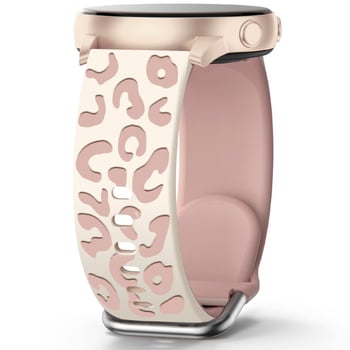 Съвместим със Samsung Galaxy Watch 6/7/5/4 с релефна леопардова каишка от силикон, Huawei е дишащ и стилен.