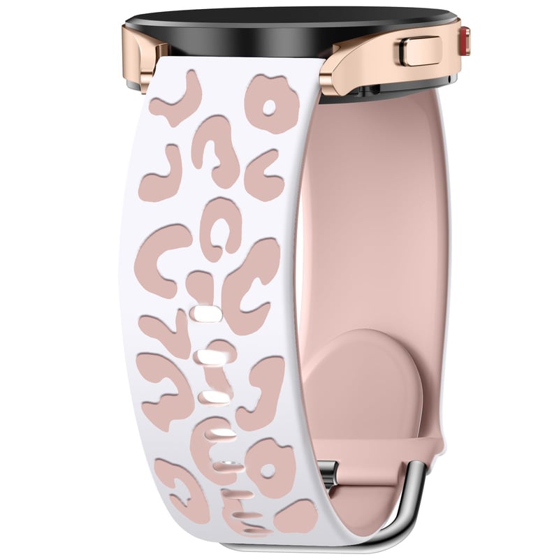 Съвместим със Samsung Galaxy Watch 6/7/5/4 с релефна леопардова каишка от силикон, Huawei е дишащ и стилен.