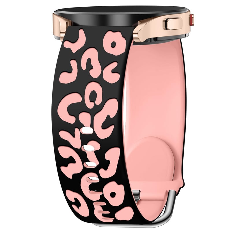 Съвместим със Samsung Galaxy Watch 6/7/5/4 с релефна леопардова каишка от силикон, Huawei е дишащ и стилен.