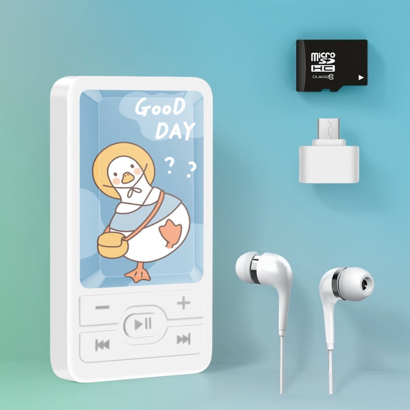 Външен MP3 плейър за студенти, семпъл анимационен спорт, със слот за карта памет, на едро.