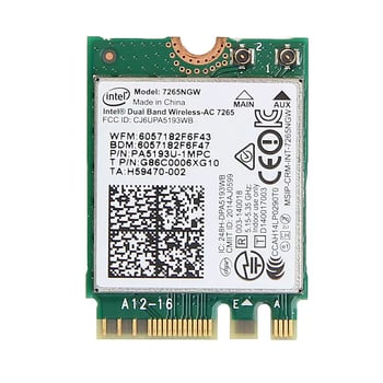 Placă de rețea wireless Gigabit Bluetooth 4.0 dual-band pentru Intel 7265NGW 7265AC 5G.
