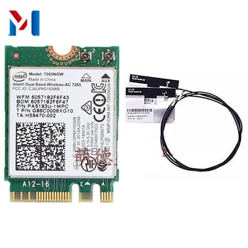 Placă de rețea wireless Gigabit Bluetooth 4.0 dual-band pentru Intel 7265NGW 7265AC 5G.