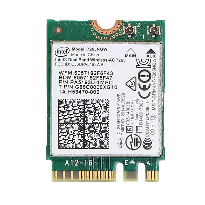 Placă de rețea wireless Gigabit Bluetooth 4.0 dual-band pentru Intel 7265NGW 7265AC 5G.