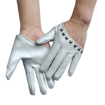 Mănuși pentru performanță în scenă, mănuși scurte cu jumătate de palmă și deget întreg, DS pentru femei, dans stradal punk sexy în club de noapte, eticheta nunții.