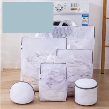 Sac de rufe cu plasă fină îngroșată 75g cu plasă fină și set de pungi cu fermoar gri, pungă cu ochiuri și plasă grosieră și fină