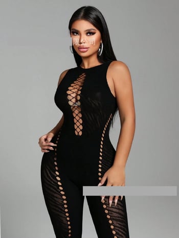 Salopetă de primăvară nouă, transfrontalieră europeană și americană, fără mâneci, cu imprimeu de tigru, cu talie înaltă, scobită în interior, sexy și la modă