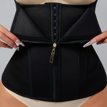 Corset din neopren, stil transfrontalier, cu fermoar și cataramă, lenjerie intimă modelatoare retro, corset amazonian.