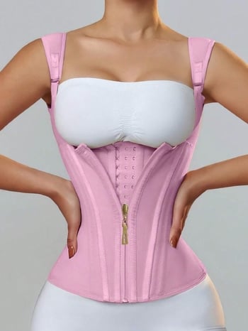 Corset din neopren, stil transfrontalier, cu fermoar și cataramă, lenjerie intimă modelatoare retro, corset amazonian.