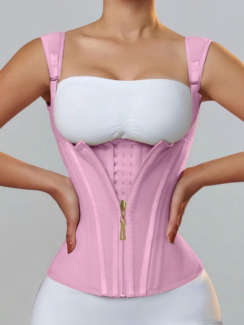 Corset din neopren, stil transfrontalier, cu fermoar și cataramă, lenjerie intimă modelatoare retro, corset amazonian.