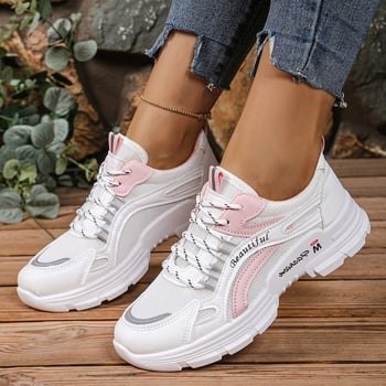 Дамски спортни обувки, модерни ежедневни леки обувки с дишаща мрежеста горна част, идеални за лятото, тънки, модерни и универсални.