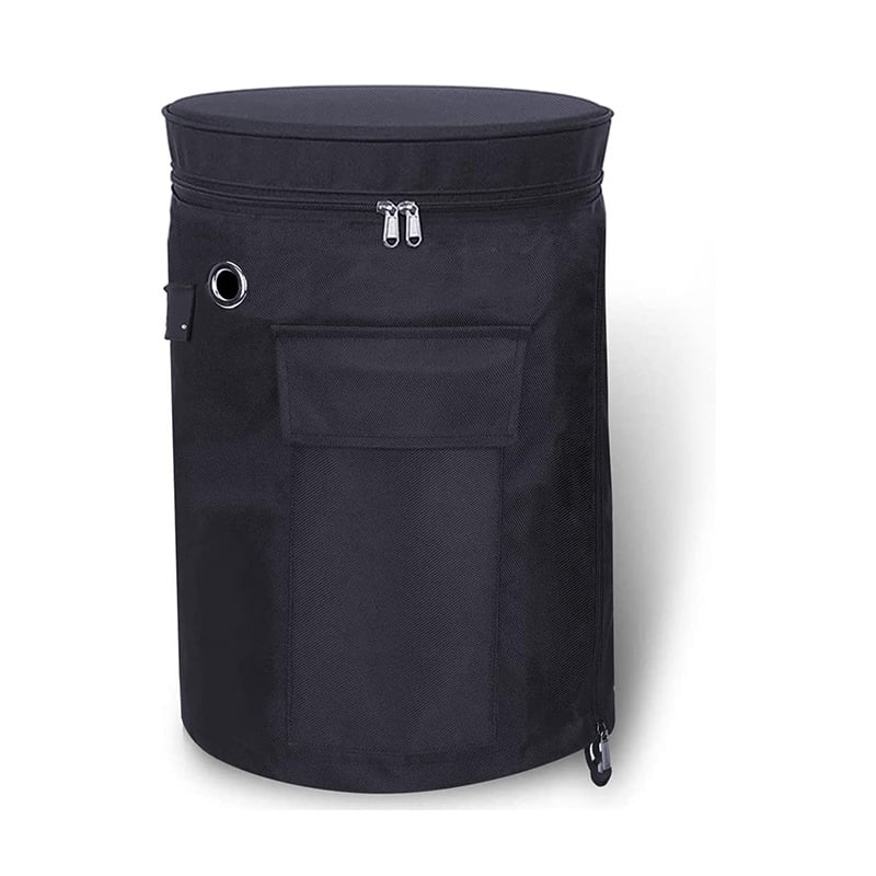 Черна капачка за пропанова бутилка, калъф за пропанова бутилка от плат Оксфорд, защитен калъф за пропанова бутилка, водоустойчива и вентилирана капачка за бутилка.