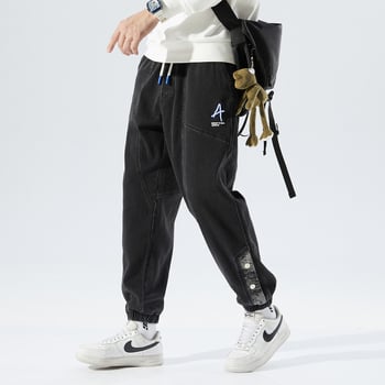 Мъжки дънки с широка кройка, нов летен модел 2025, еластична талия, екстра голям размер, ежедневни панталони, дропшипинг от фабриката.