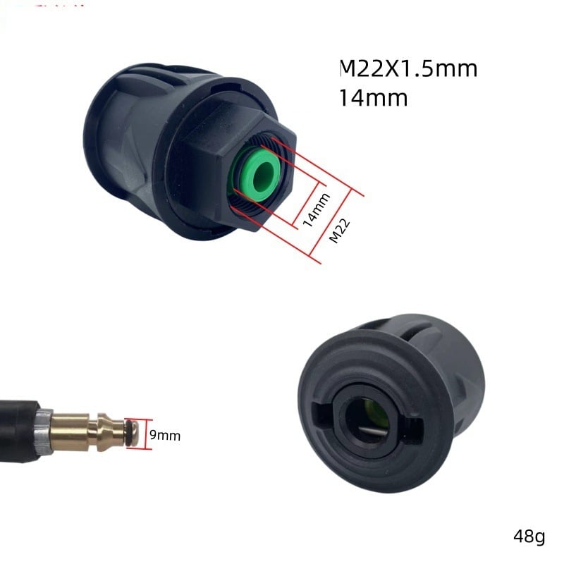 Διασυνοριακή προμήθεια, κατάλληλο για πιστόλι νερού πλυσίματος αυτοκινήτων Lech Bosch, σωλήνα υψηλής πίεσης 8/9 mm, προσαρμογέας γενικής χρήσης, ταχυσύνδεσμος