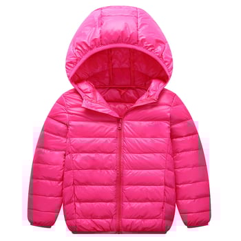 Gyerek pehelykabát pamut béléssel, 2024-es őszi-téli kollekció, könnyű pamuttal bélelt kabát, meleg és vastag mindennapi kabát kapucnival fiúknak és lányoknak.