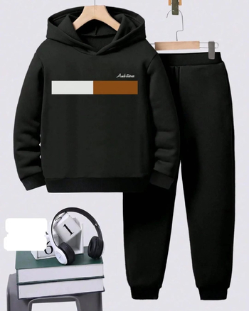 Παιδικό σετ με κουκούλα και casual παντελόνι jogger για αγόρια, εξατομικευμένο με σχέδιο κινουμένων σχεδίων