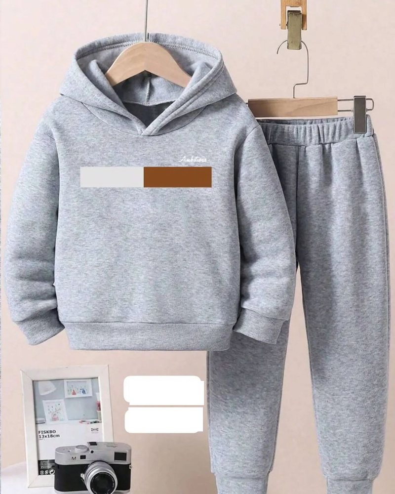 Παιδικό σετ με κουκούλα και casual παντελόνι jogger για αγόρια, εξατομικευμένο με σχέδιο κινουμένων σχεδίων