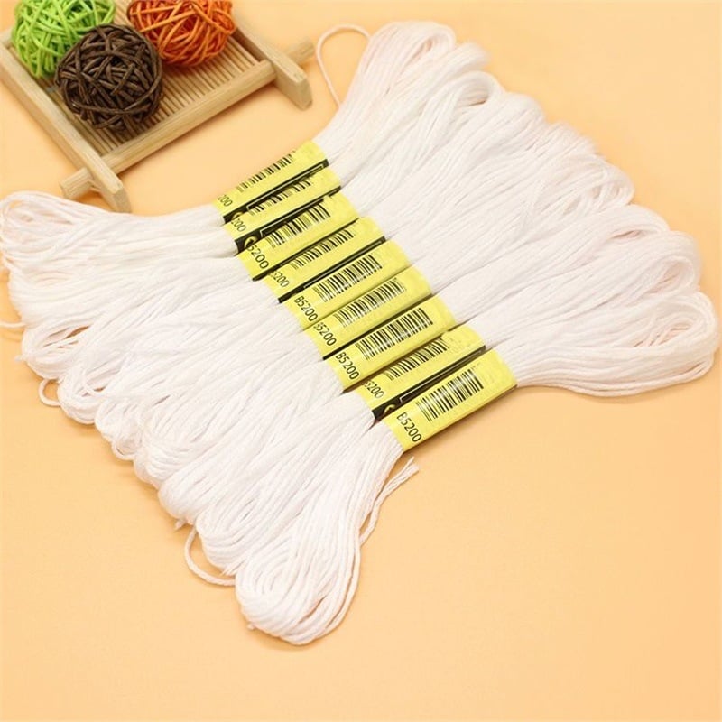Ațe de cusut în cruce, ațe de brodat în 10 culori, 6 fire pe fir, 8 metri, ațe de brodat DIY, gradient de broderie din poliester și bumbac