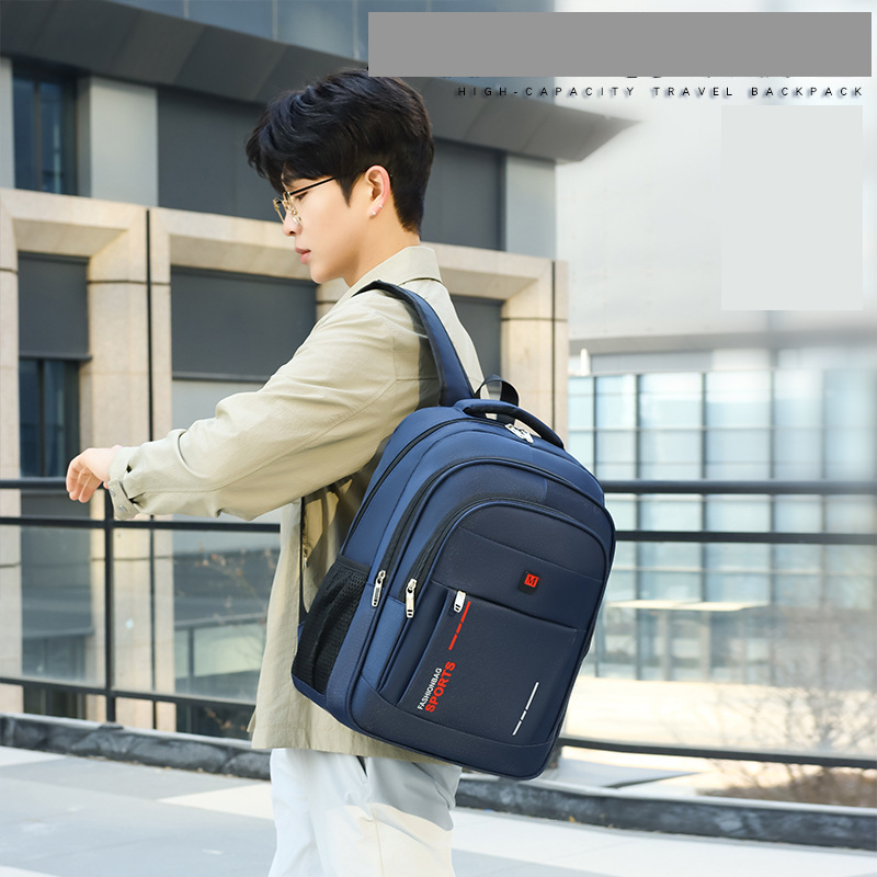 Νέο ανδρικό σακίδιο πλάτης, μεγάλης χωρητικότητας, κατάλληλο για επαγγελματικά ταξίδια, μετακινήσεις και ταξίδια. Πολλές θήκες, σχέδιο με κορδόνια περίσφιξης, τσάντα τρόλεϊ, τσάντα φορητού υπολογιστή.